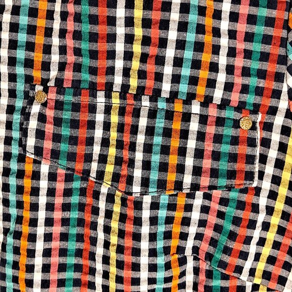 Anne Klein Multicolor Plaid Button-Up Shirt - XL - Picture 5 of 7